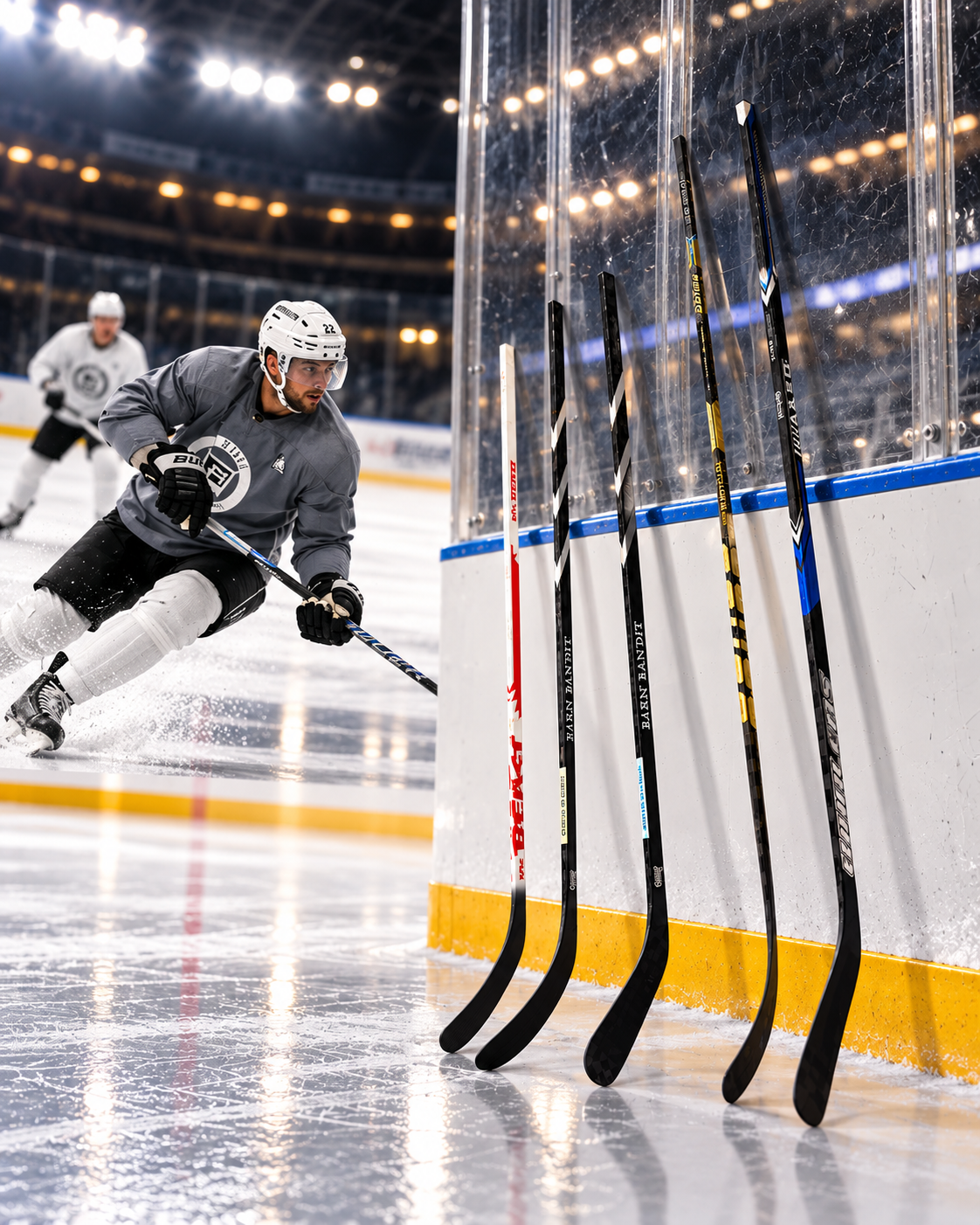 Dynamic Hockey Action and Stick Showcase